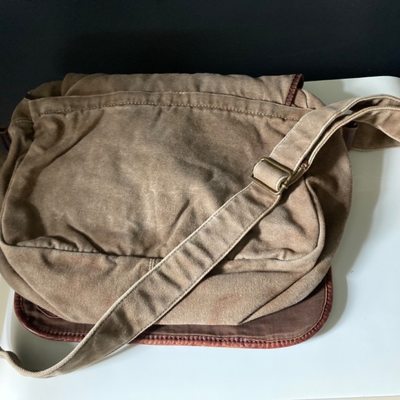 Bed Stu Brown Canvas Messenger Bag - Picture 8 of 8